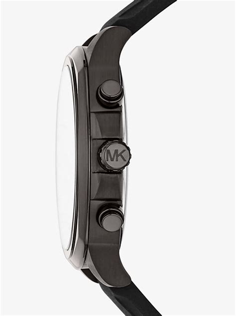 michael kors bryson silicone black waterproof|Michael Kors Bryson Black.